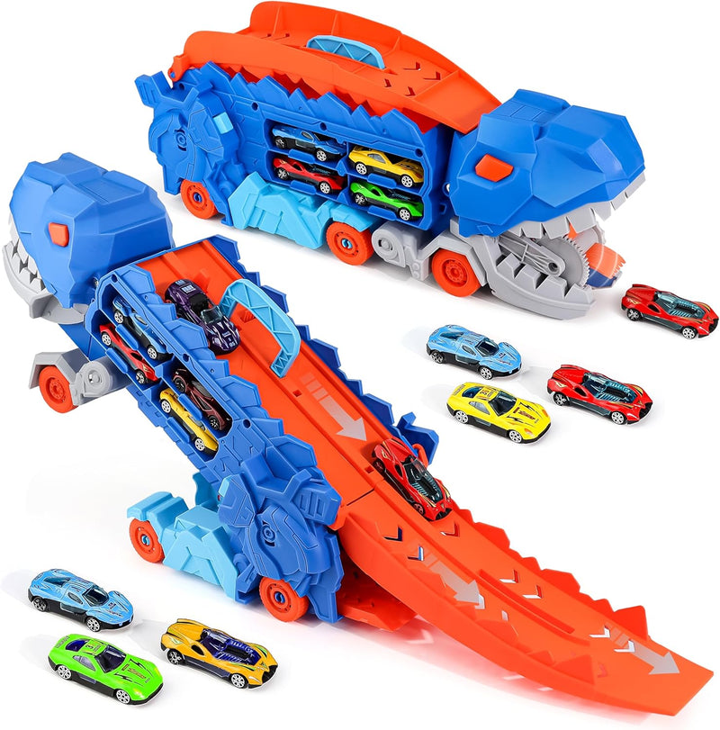Hot Dinosaur Hauler Car - Transforming Toy Dino Fun
